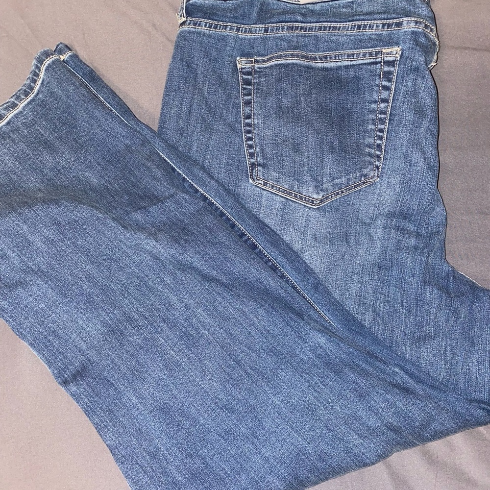 Plus size mid-rise blue jeans